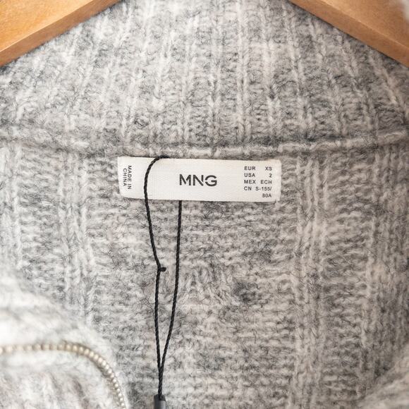 MNG Mango Soft Wool Blend Gray Pullover Sweater Size 2 - Picture 5 of 10